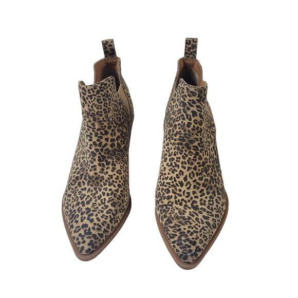 Dolce Vita Samy Leather Leopard  Print Ankle Boots SZ 8.5 - Picture 6 of 11